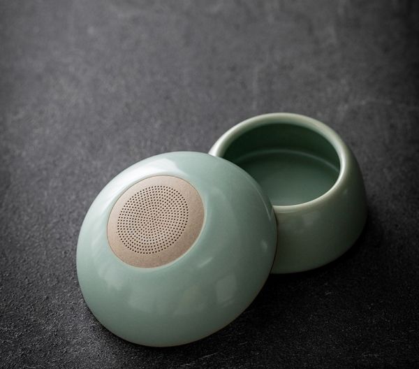 Tasse de thé miniature japonais avec filtre céramique réutilisable